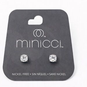 Minicci Sparkling Silver Stud Earrings